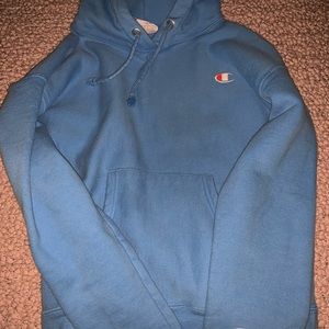 Reverse weave champion hoodie blue